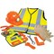 Playful Minds: Construction Worker Roleplay Set - 12pc, Yellow & Orange Costume, Vest, Hard Hat, Belt-Tool Toy Accessories, Dress-Up, Pretend, Kids 3+